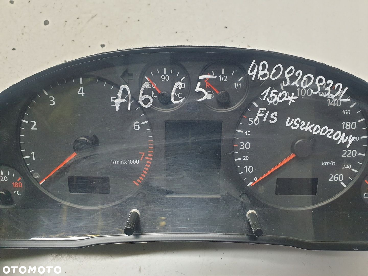 LICZNIK ZEGARY AUDI A6 C5 4B0920932L USZKODZONY FIS - 5