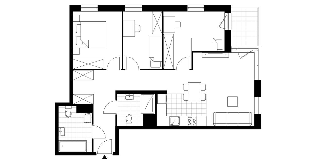 4-pokojowe mieszkanie 73m2 + balkon Bezpośrednio - Pełny obrazek: 4/11