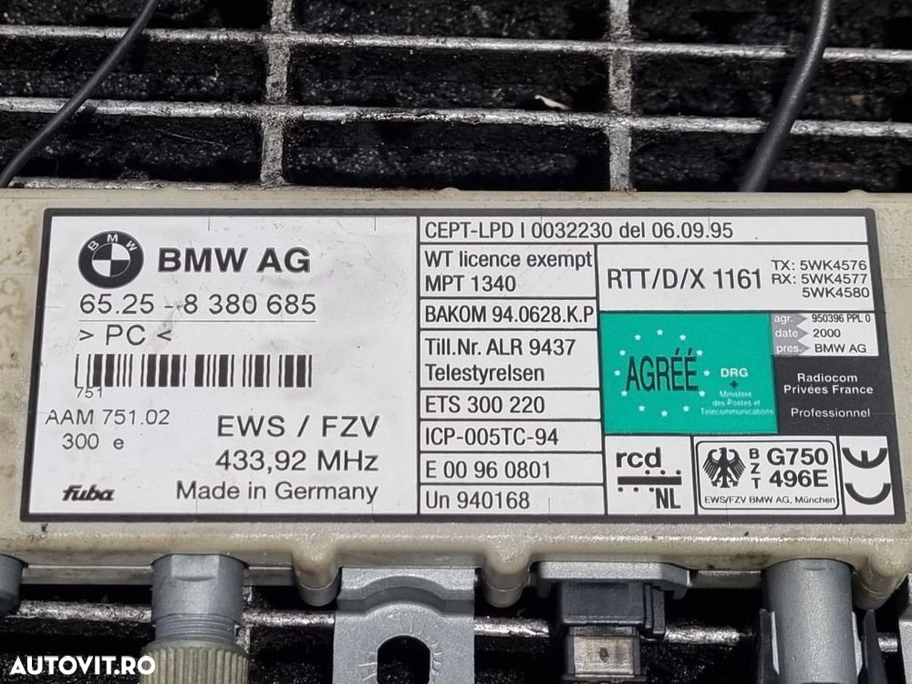 Modul BMW 520D E39 1996 - 2003 (1242) Modul incalzire + radio 8380685 - 3