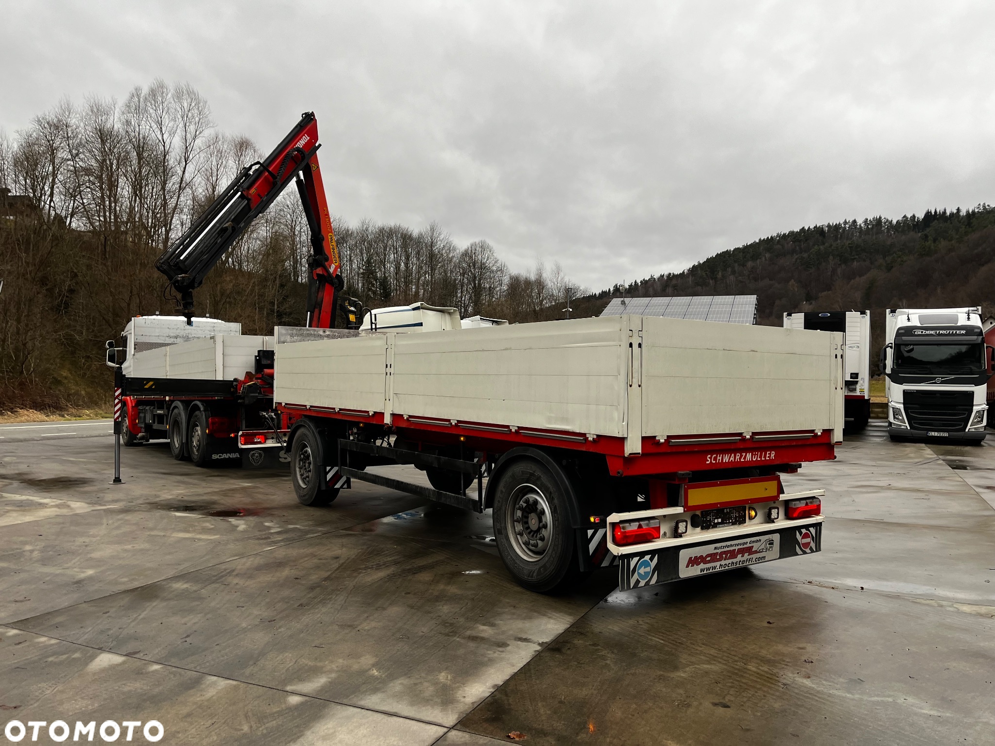 Scania R450 // 2014 // HDS Palfinger 13002 // 6x4 oś skrętna+podnoszona // Przyczepa Schwarzmuller // - 7
