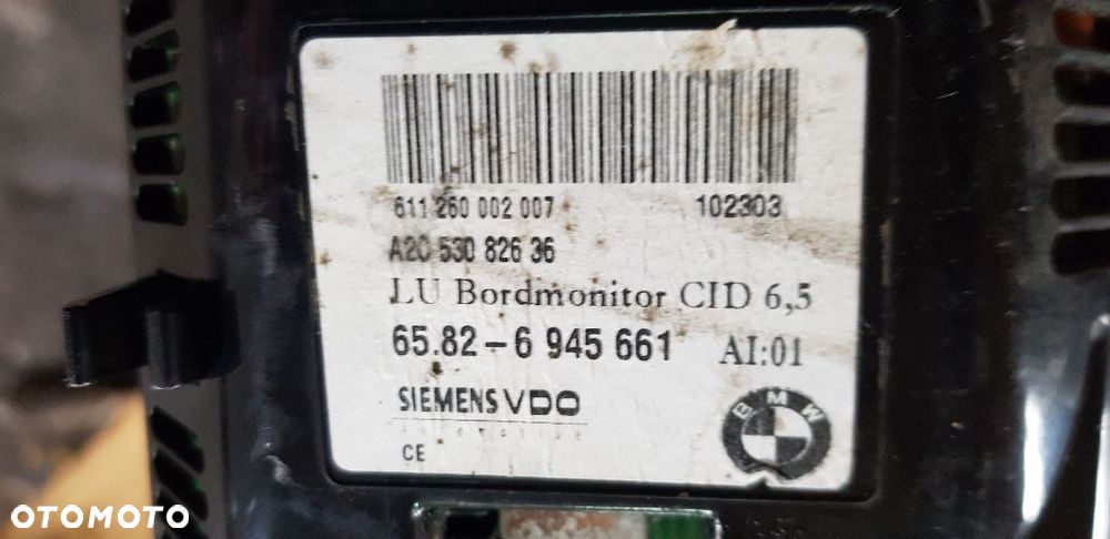 BMW E60 E61 WYŚWIETLACZ MONITOR NAWIGACJI 6945661 - 3