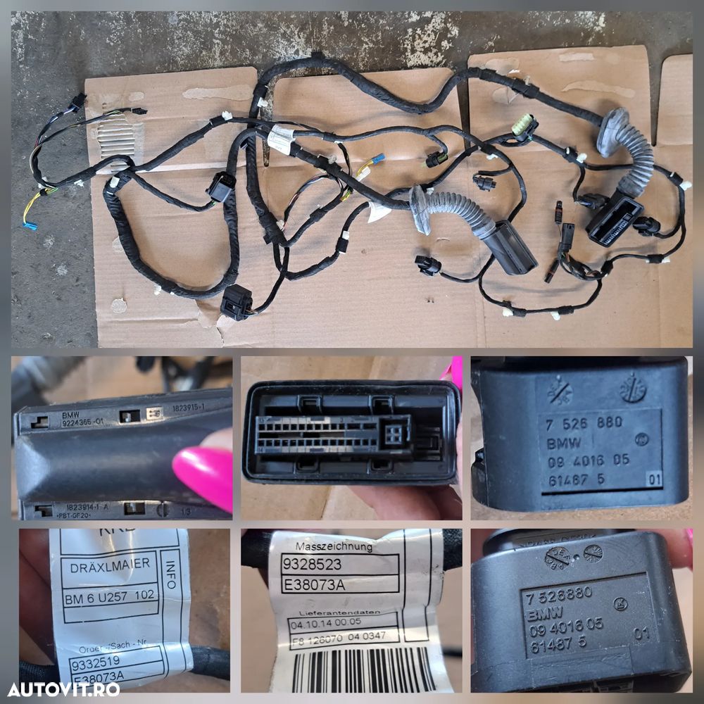 Broasca soft close fata spate st dr haion balamale haion suport maner exterior usa stanga cu tija instalatie electrica usa fata spate st dr Bmw SERIA 7 X5 X6 G11 G12 F15 F16 F85 F86 - 10
