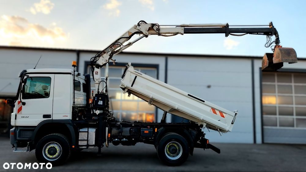 Mercedes-Benz Actros 1832 AK 4x4 – wywrotka 3-stronna MEILLER + HDS ATLAS 92.2 A2 – sterowanie radiowe - 7