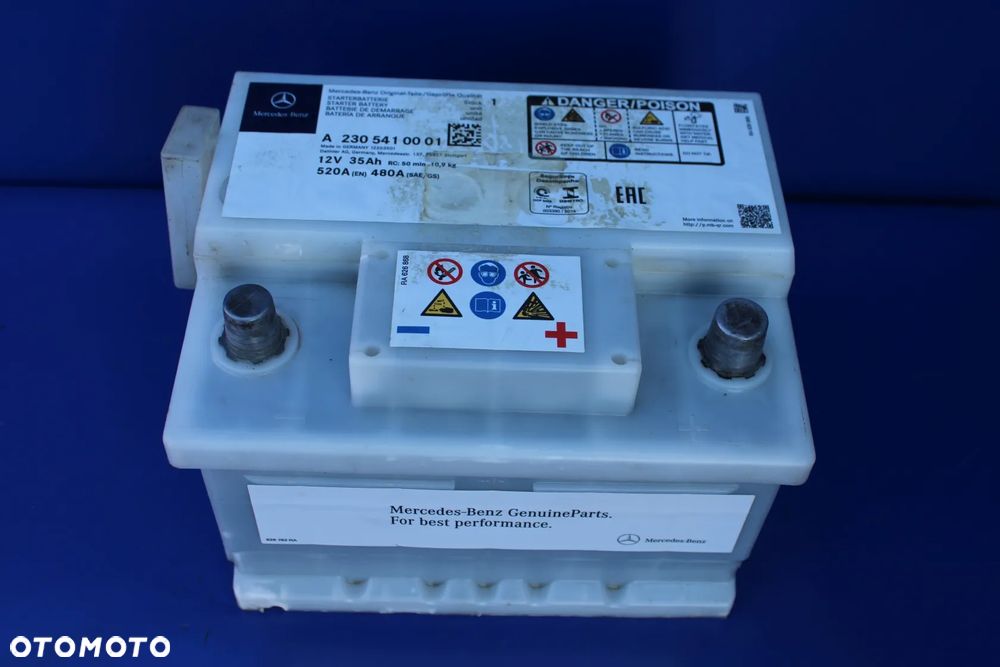 Akumulator AGM 12V 35Ah 520A sprawny OE Mercedes SL R230 W230 A2305410001 - 2
