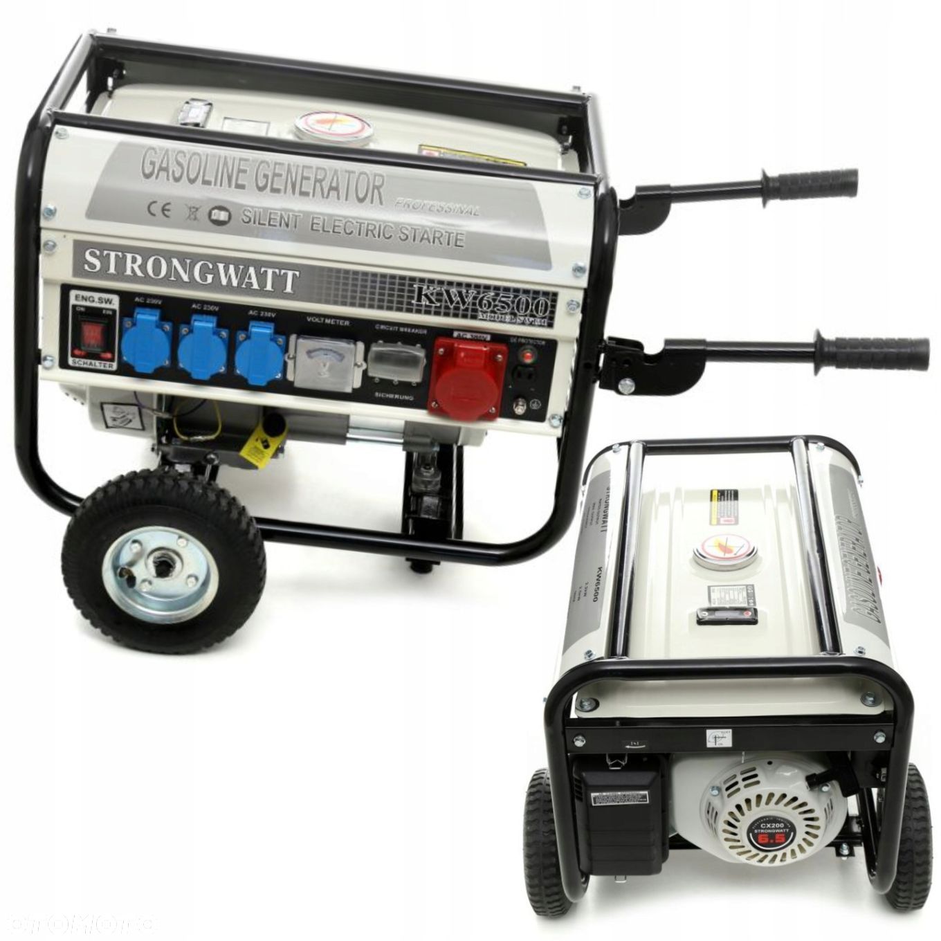 AGREGAT PRĄDOTWÓRCZY GENERATOR PRĄDU 2500W 12/230/380V NA KÓLKACH KRAFDELE - 1