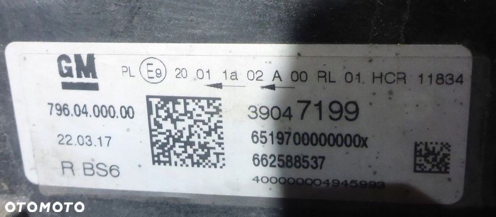 Opel Astra K Reflektor Prawy 39047199 - 13