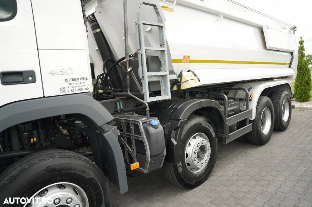 Volvo FMX 460 / 8x4 / BASCULATOR SPATE / CLAPETĂ HIDRAULICĂ / I-SHIFT / PERDĂ ELECTRICĂ / EURO 6 / - 19