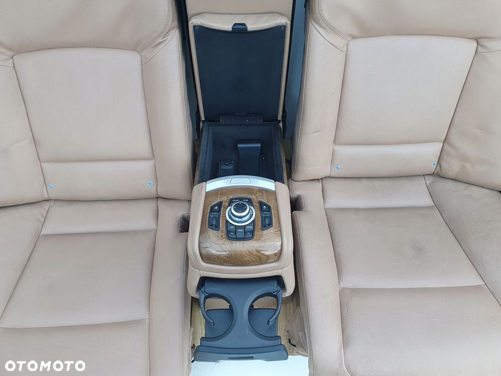 BMW F01 FOTEL FOTELE KOMPLET FOTELI DVD RUDE SKÓRY - 5