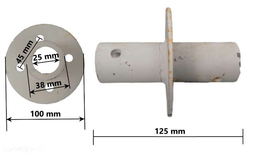 Piasta rozsiewacza jednotarczowego tuleja lejek - 2