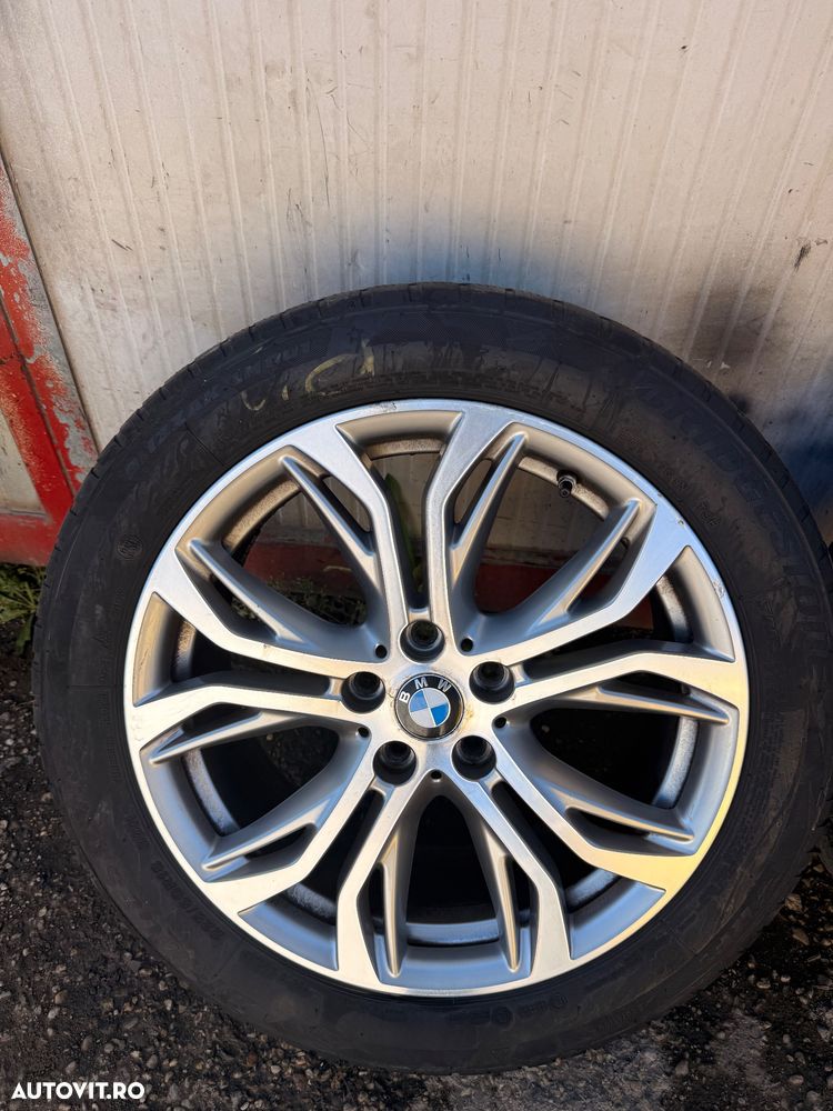 Jante aliaj BMW X1 F48 X2 F49 cu cauciucuri iarna 225/50R18 uzate 95% - 5