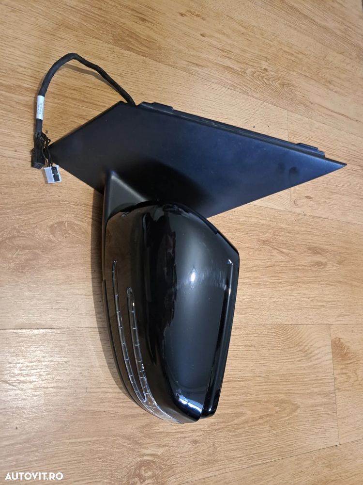 Oglinda exterioara stanga electrica rabatabila electrica side assist sticla cu electrocrom cu semnalizare culoarea negru Originala Mercedes W246 facelift - 8