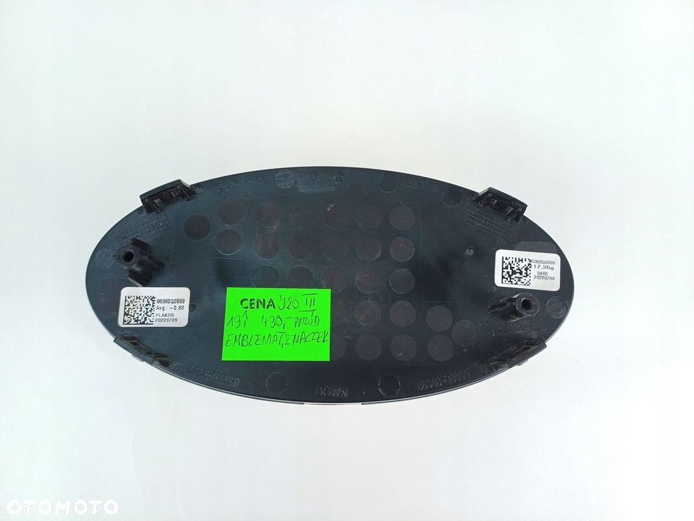 emblemat zderzaka przód znaczek przedni i20 iii 19- 86380-q0000 - 5
