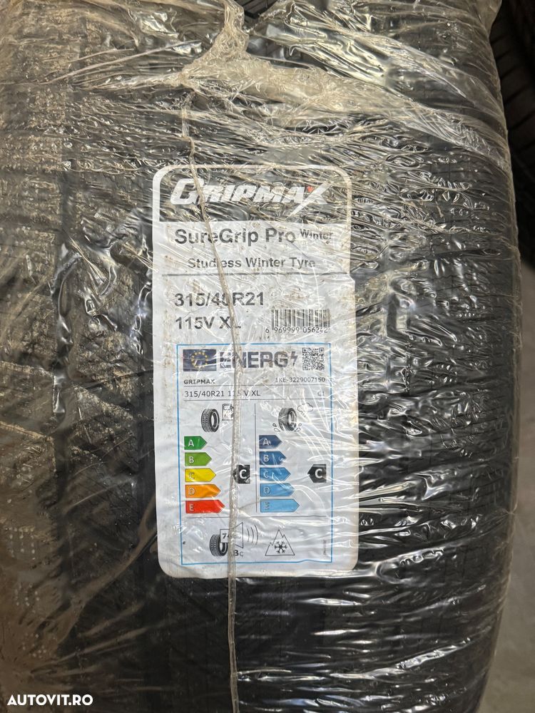 Vând set anvelope 275/45/21-315/40/21 Gripmax de iarnă noi - 3