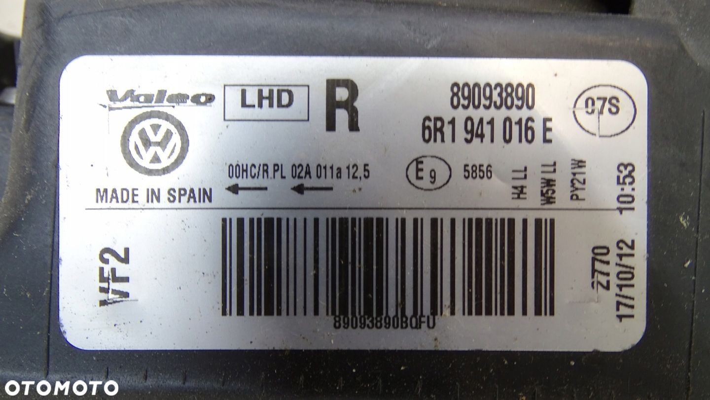VW POLO 6R1 - lampa przednia prawa - 7