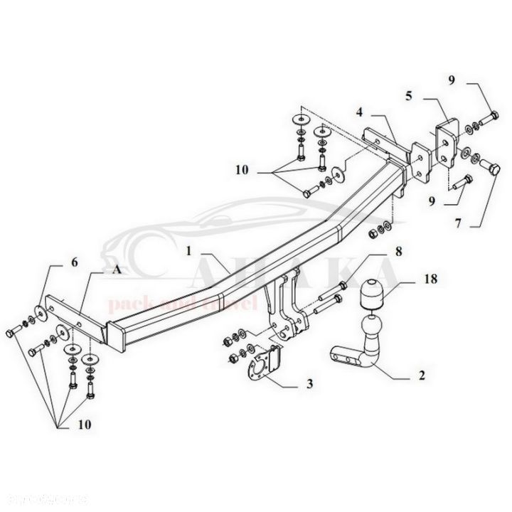 Hak Holowniczy Odkręcany Do Nissan Almera Hatchback 2000-2006 - 5