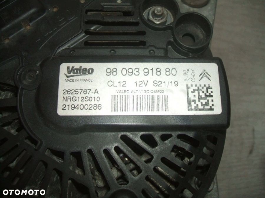 CITROEN JUMPY III PEUGEOT EXPERT OPEL PROACE ALTERNATOR VALEO 9809391880 - 6