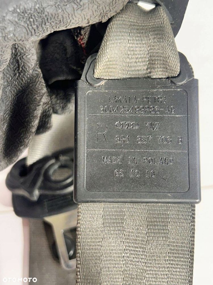 8R1 857 706 B Pas bezpieczeństwa fotela SZARY Audi Q5 SQ5 2011 Prawa PRAWY - 2