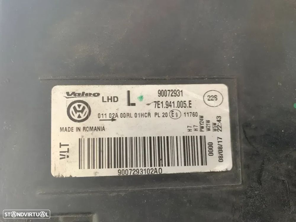 Ótica esquerda VW Transporter T6 2015 - 2