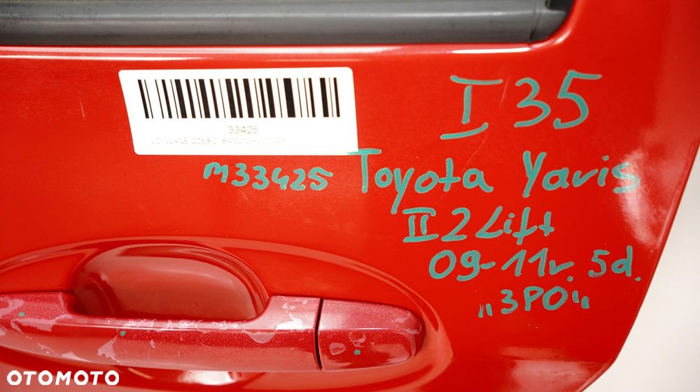 DRZWI LEWY TYŁ TYLNE TOYOTA YARIS II LIFT 09-11R 3PO - 12