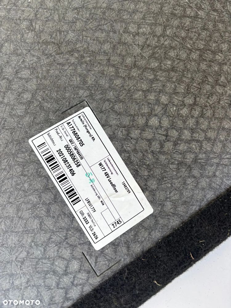 Podłoga bagażnika Mercedes w177 a-klasa A1776808705 - 3