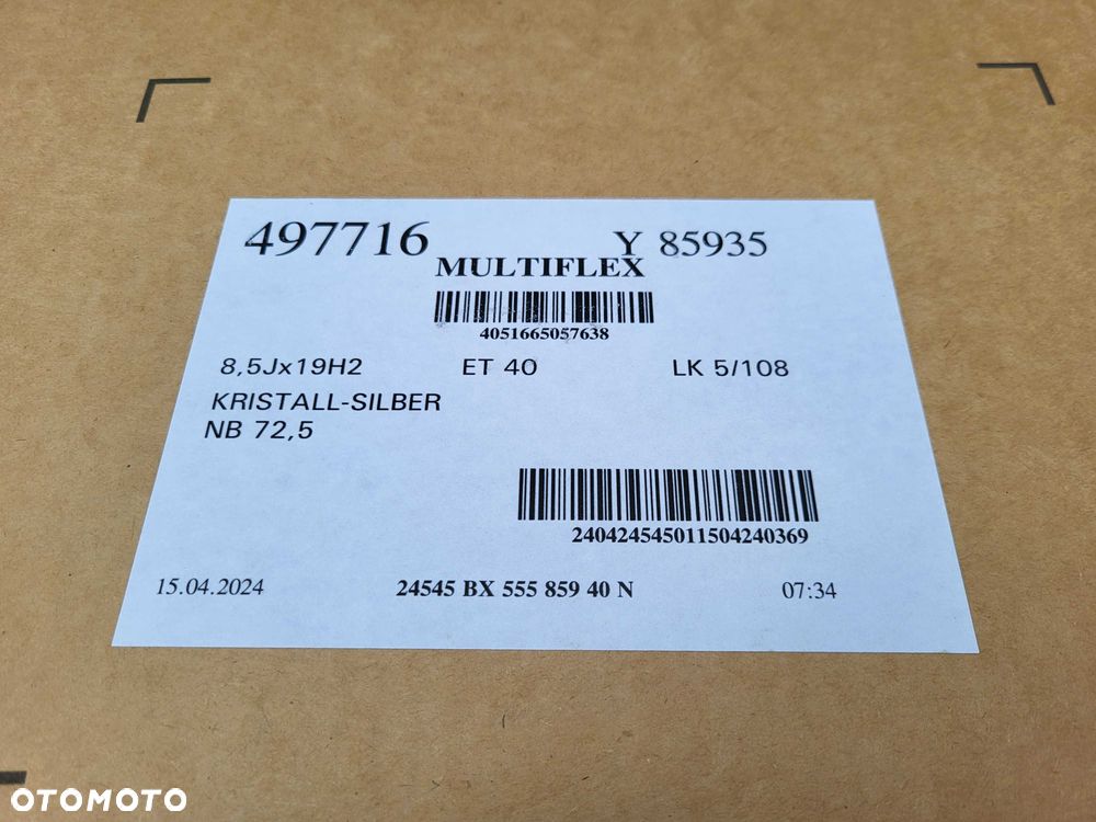 [1046] 4x 19 Cali 5x108 ET40 NOWE Felgi aluminiowe Opel Grandland X - 3