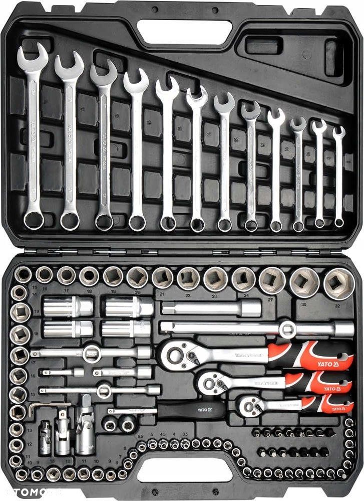 YATO KLUCZE NASADOWE ZESTAW NARZĘDZI KLUCZY 111el. 1/4" 3/8" 1/2" YT-38831 - 2