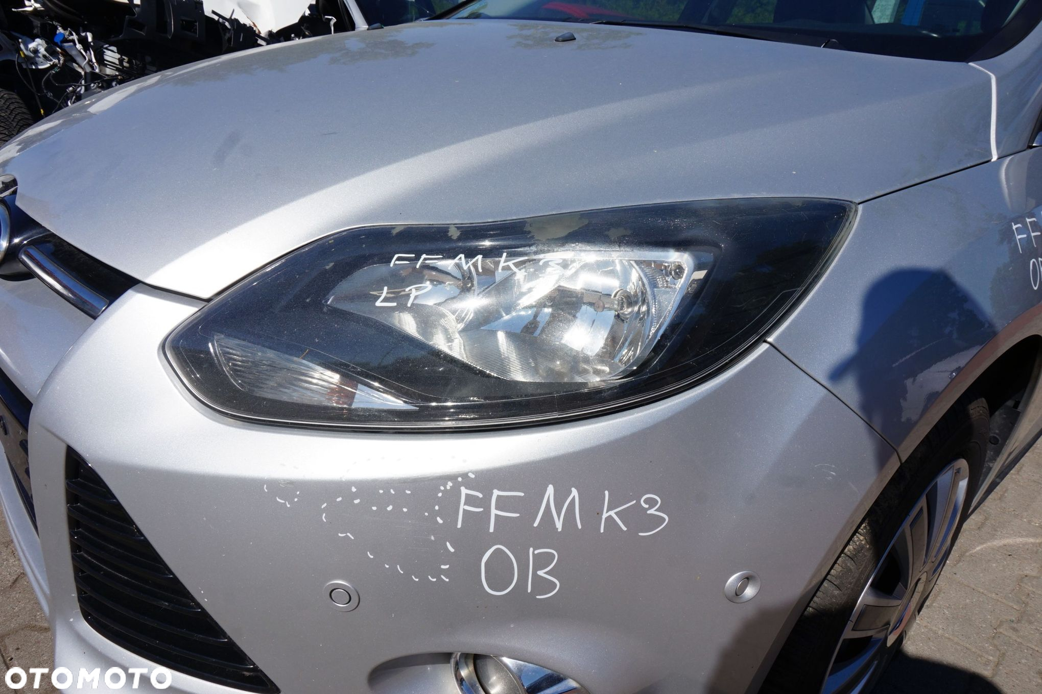 MASKA ZDERZAK BŁOTNIKI LAMPY FOCUS III MK3 OB 0B  FORD 2010-2014 SREBRNY PRZÓD KOMPLETNY - 16