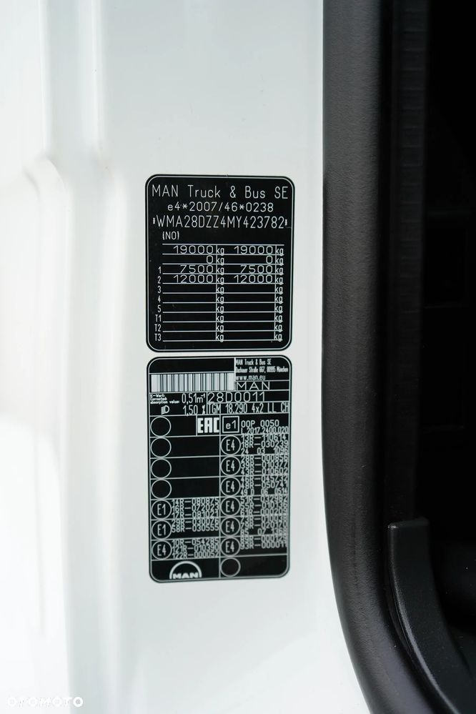 MAN TGM / 18.290 / ACC / EURO 6 / IZOTERMA + WINDA / 18 PALET / OTWIERANY BOK - 12