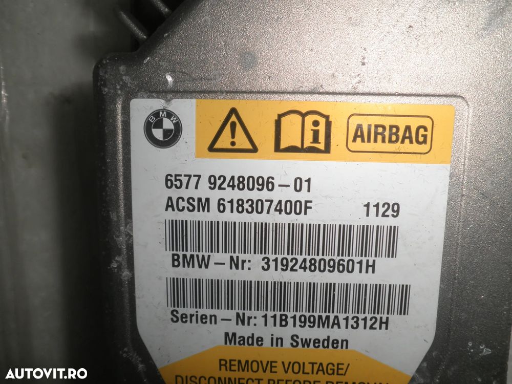 Calculator airbag BMW Seria 5 F10 F11 9248096 - 3