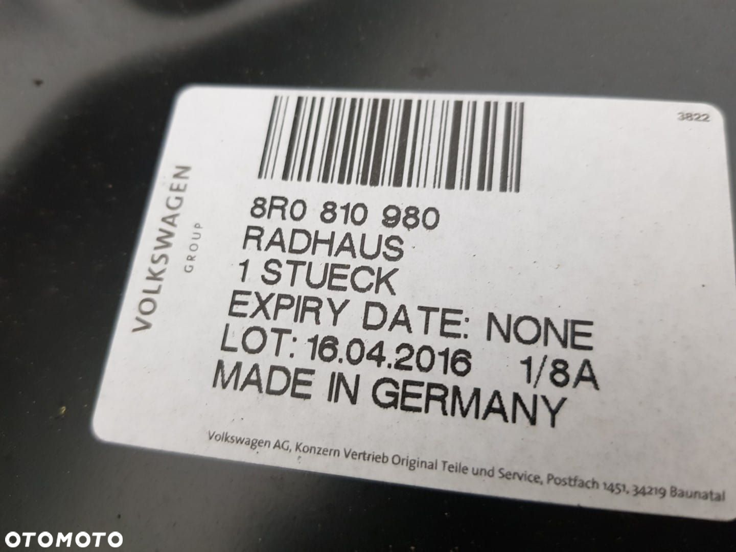 NOWY TYLNY PRAWY WEWNĘTRZNY PANEL WNĘKA KOŁA BOCZNY AUDI Q5 09-17 8R0810980 - 3
