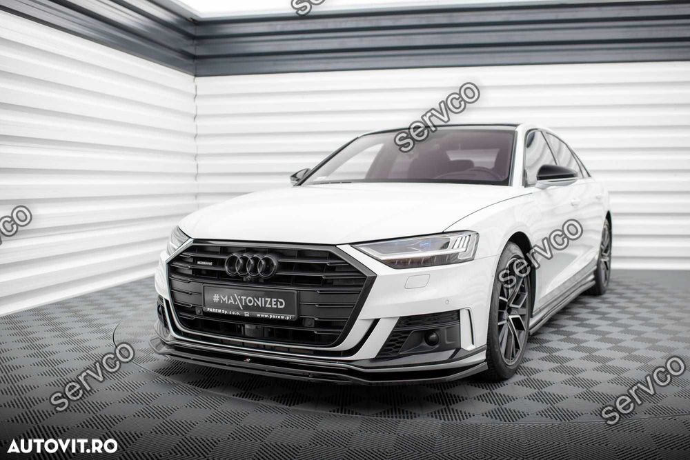 Prelungire splitter bara fata Audi A8 D5 2017-2021 v1 - Maxton Design - 4