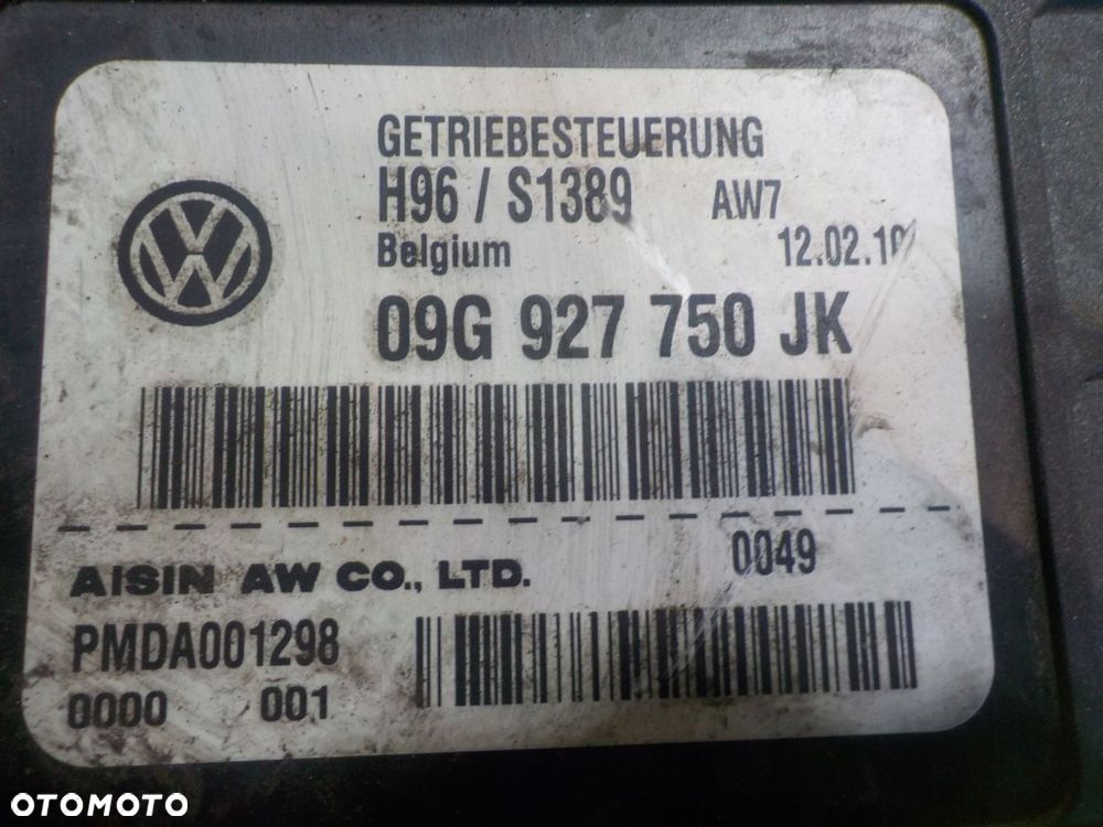 SKODA FABIA II 1.6 B AUT 10r sterownik komputer skrzyni 09G927750JK - 8