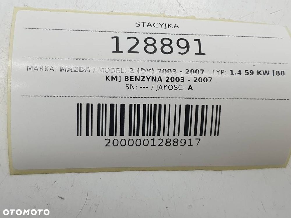 STACYJKA KLUCZYK WKŁADKA MAZDA 2 DY EUROPA KOMPLET - 11