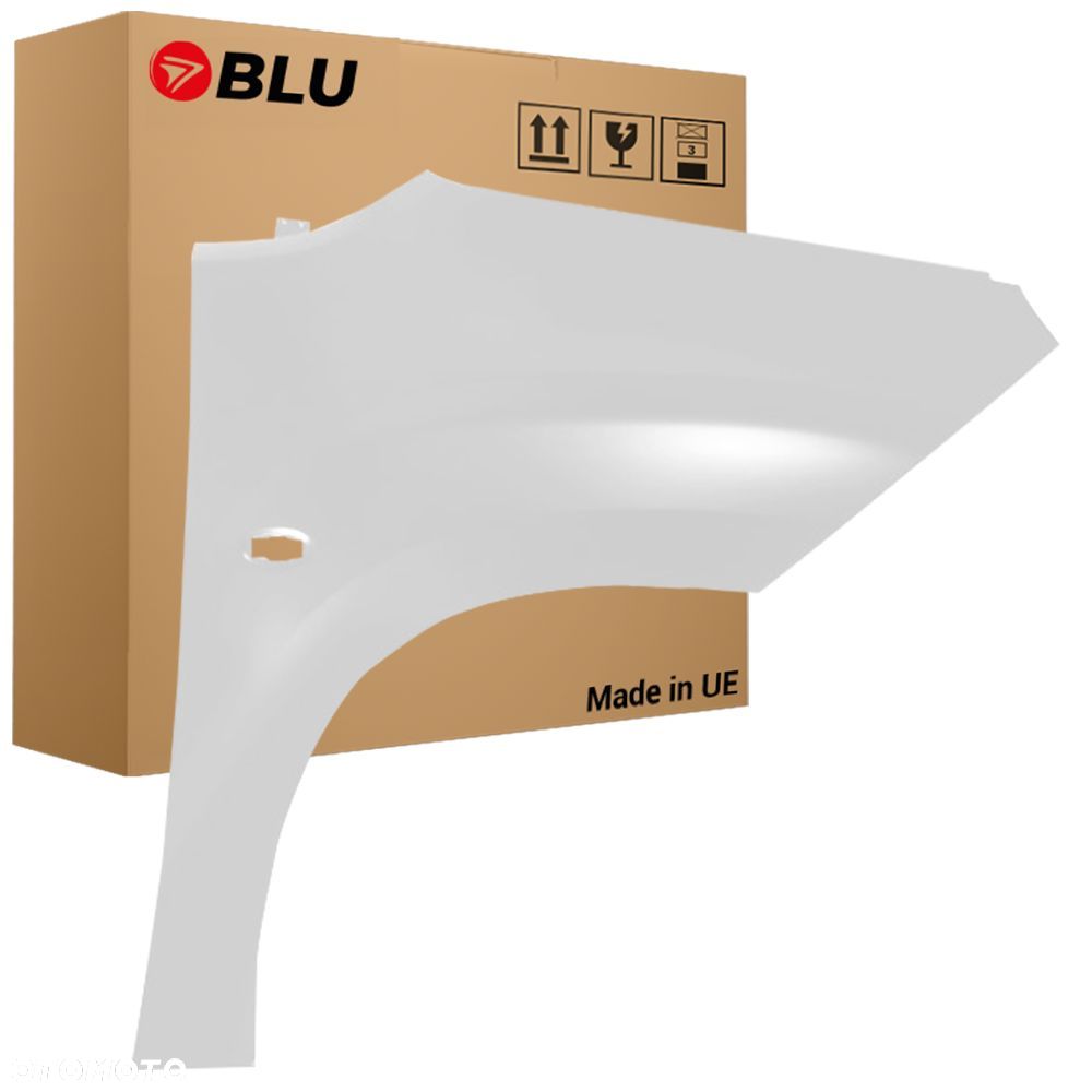 BLU Błotnik PEUGEOT PARTNER III 3 EWP prawy biały 2018-2023 przód Blanc Banquise - 1