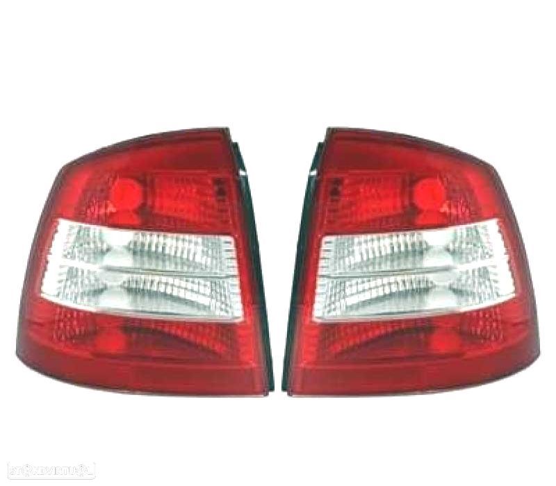 FAROLINS TRASEIROS LED PARA OPEL ASTRA G 3P 5P 97-04 VERMELHO BRANCO - 1