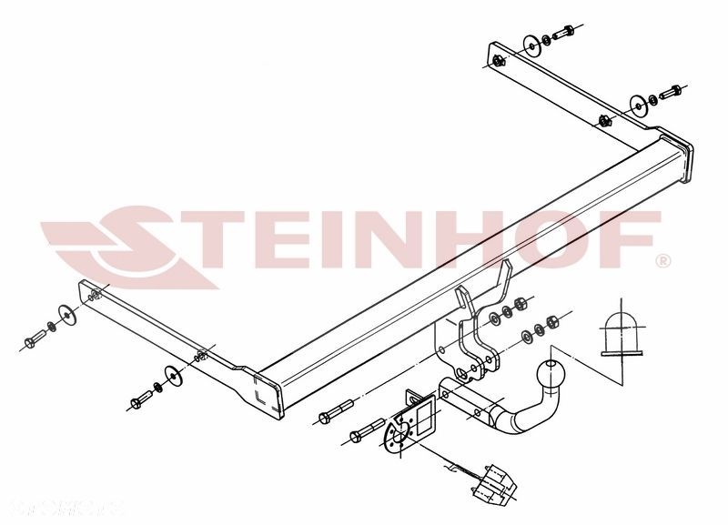 Hak Holowniczy + WIĄZKA 7PIN + MODUŁ do Skoda Octavia II Kombi od 2005 do 2013 - 3