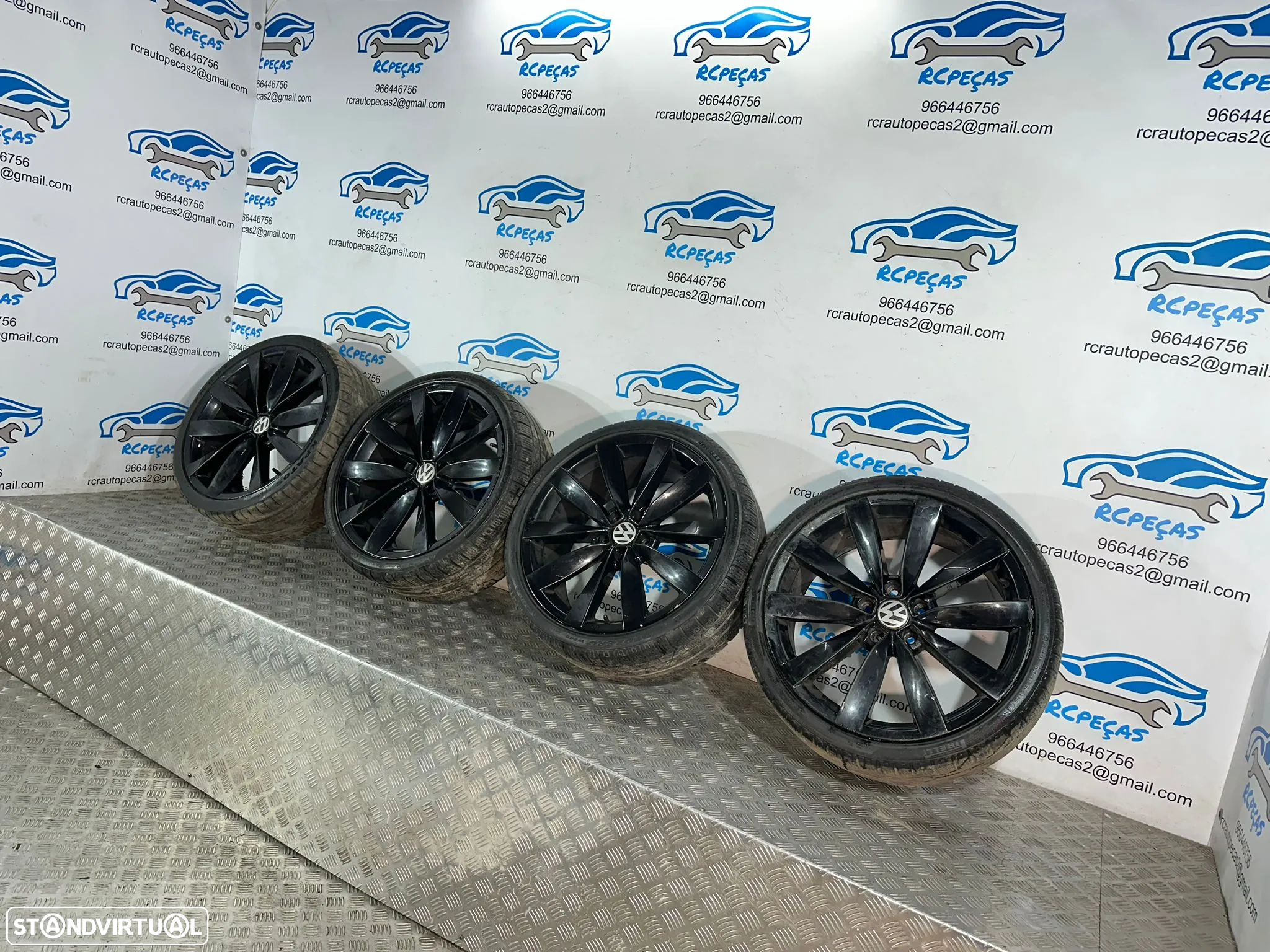 .Conjunto Jantes 19 Originais Lugano VW Volkswagen Scirocco Passat 5x112 8J ET41 1K8601025S - 6