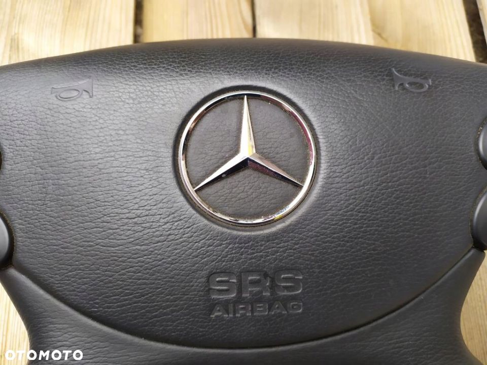 MERCEDES W209 CLK W211 LIFT W219 CLS PODUSZKA AIRBAG KIEROWNICY SKÓRZANA IGŁA - 6