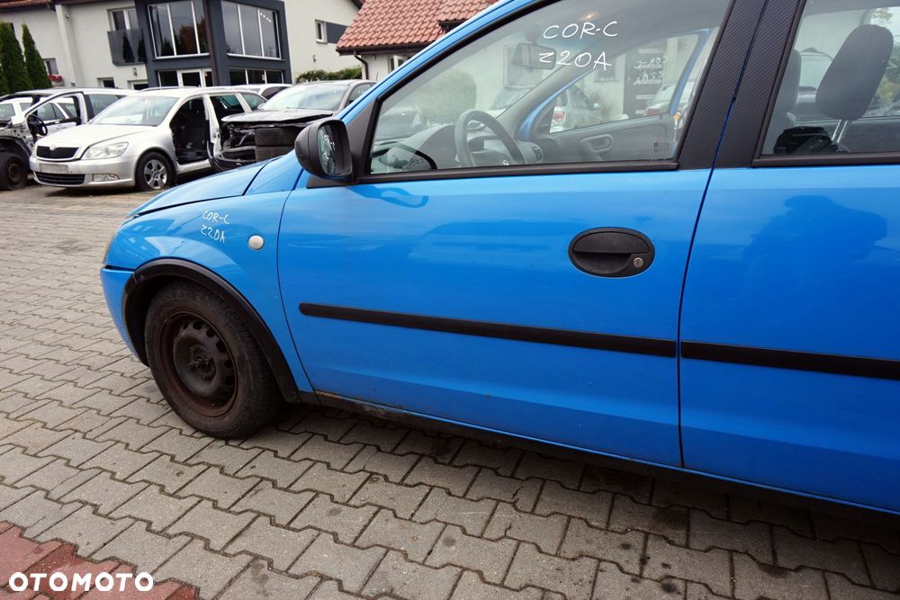 DRZWI PRZEDNIE LEWE CORSA C III 5D HB Z20A  NIEBIESKI OPEL 1999-2003 - 4