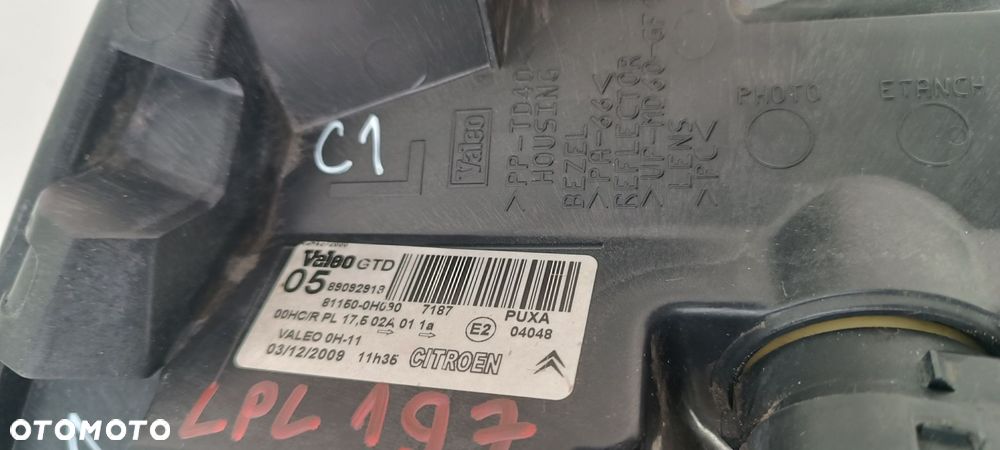 CITROEN C1 81150-0H090 LAMPA LEWA PRZÓD PRZEDNIA EU 13186385 - 9