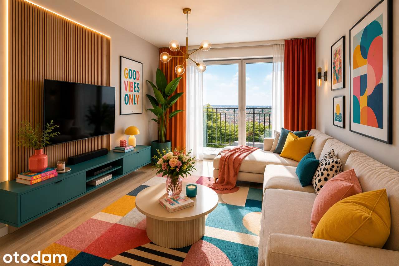 Przestronne NOWE Mieszkanie 2 pokoje + BALKON / Winda / Słoneczne