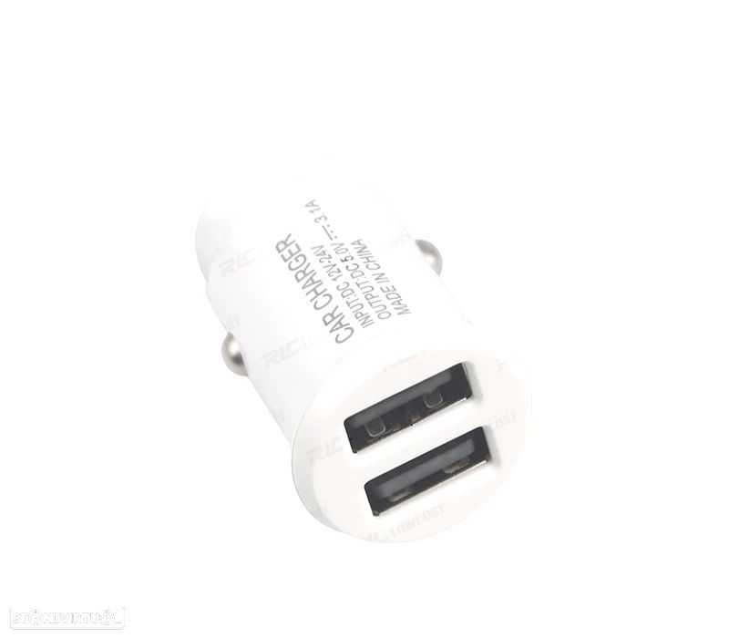 CARREGADOR DE ISQUEIRO USB 3.1A BRANCO - 1