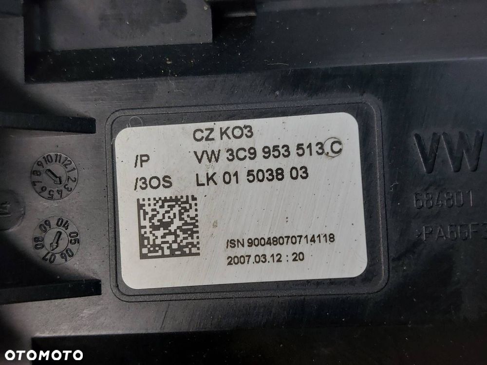 MANETKA PRZEŁĄCZNIK ZESPOLONY VOLKSWAGEN PASSAT B6 3C0953653 3C9953513C - 5