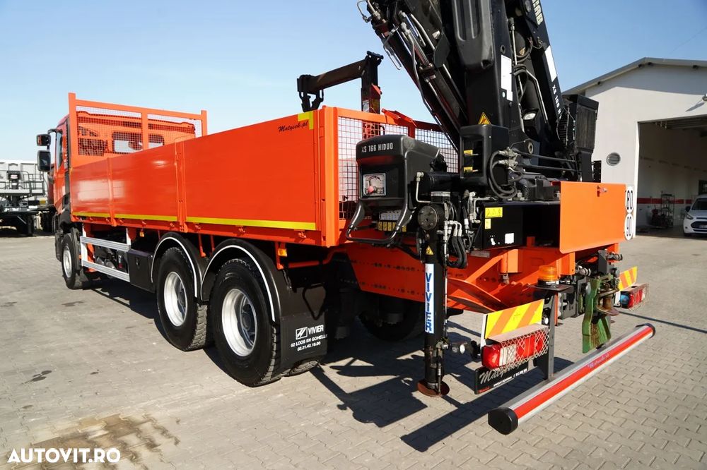 Renault C 430 / 6x4 / LIVRARE 6.7 M + CUPTOR HIAB 166 ES-4 / EXTENSIE 12.5 M / RADIOCOMANDĂ / FURCĂ / ROTATOARE - 14