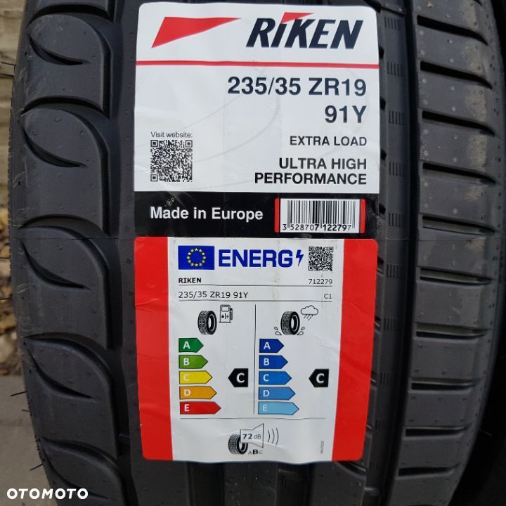 4x 235/35R19 Riken Ultra High Performance Nowy komplet opon letnich Poznań - 2
