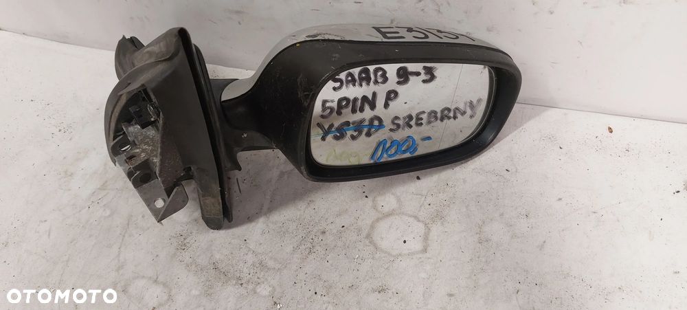 .  LUSTERKO ELEKTRYCZNE SAAB 9-3 PRAWE 5PIN SREBRNY - 1