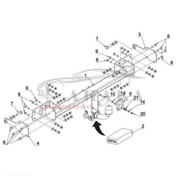 Hak Holowniczy Automat Do Mb Mercedes Benz E Klasa W213 Sedan Od 2016 - 2