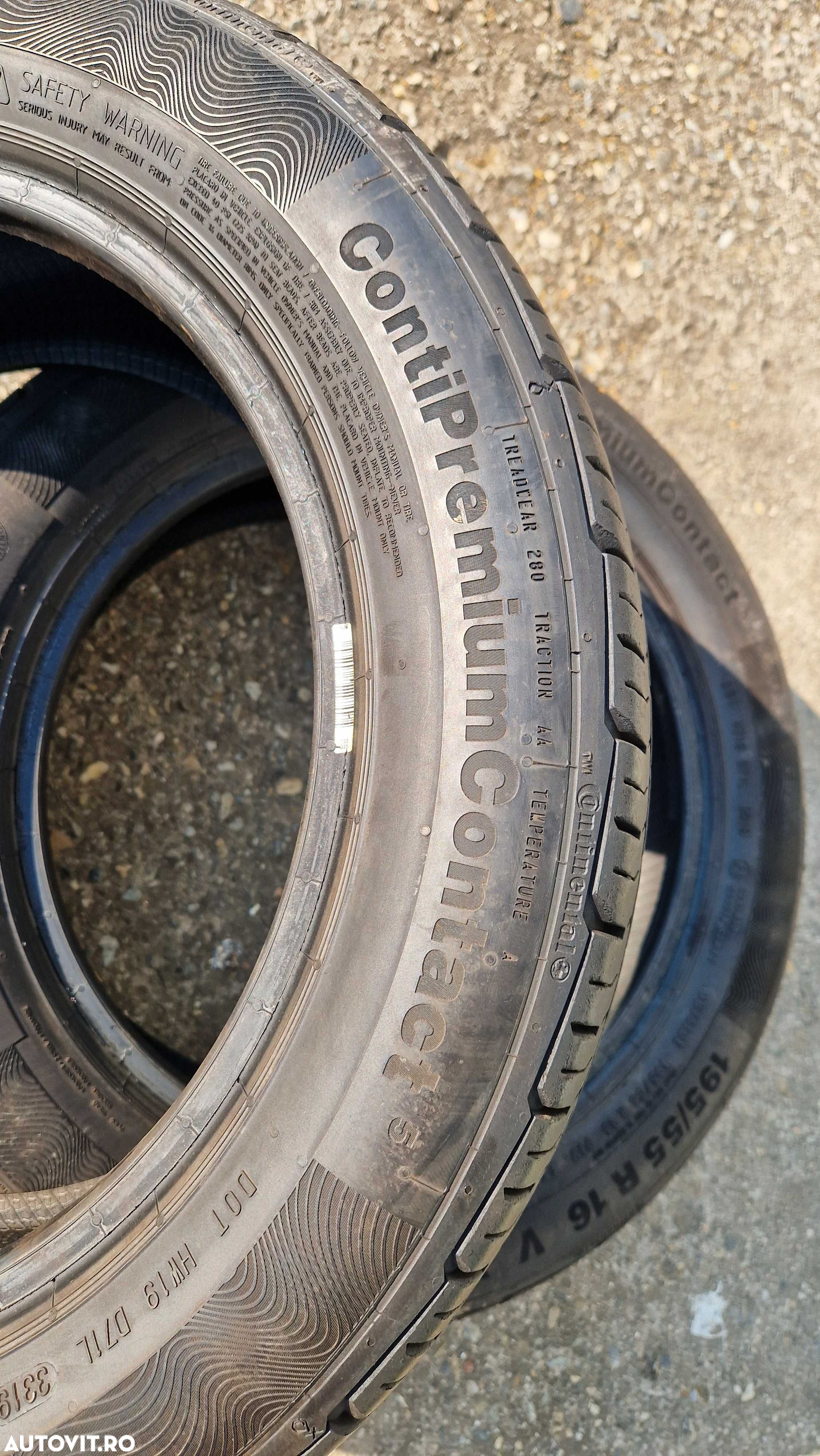 2x Anvelope Continental Premium Contact 5 195/55 R16 profil ~6-7 mm - 5