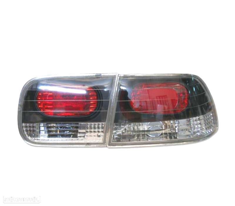FAROLINS HONDA CIVIC 2P 92-95 LOOK LEXUS FUNDO PRETO - 3
