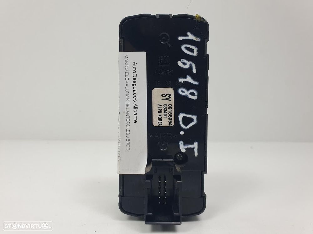 COMANDO ELEVADOR DE VIDRO FRONTAL ESQUERDO OPEL VECTRA C BREAK FAMILIAR 2003 - - 1